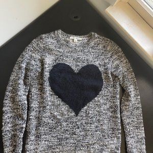 Autumn Cashmere Sweater, Black Heart